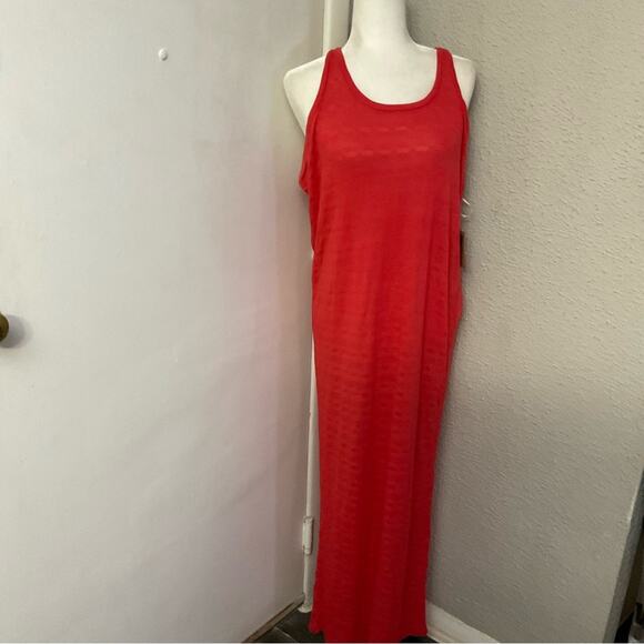 RACHEL Rachel Roy Casual Knit Racerback Maxi T-Shirt Dress S NEW Cherry Girl - Picture 2 of 11